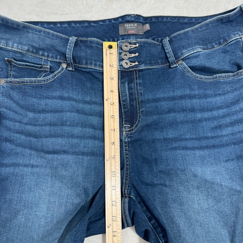 Torrid Jegging Womens 20S Dark Wash Super Soft High Rise Button Skinny Jean - Picture 5 of 13